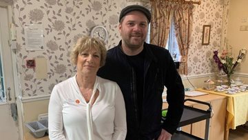 Michelin Star Chef treats residents at Amerind Grove care home to fish and chips Friday